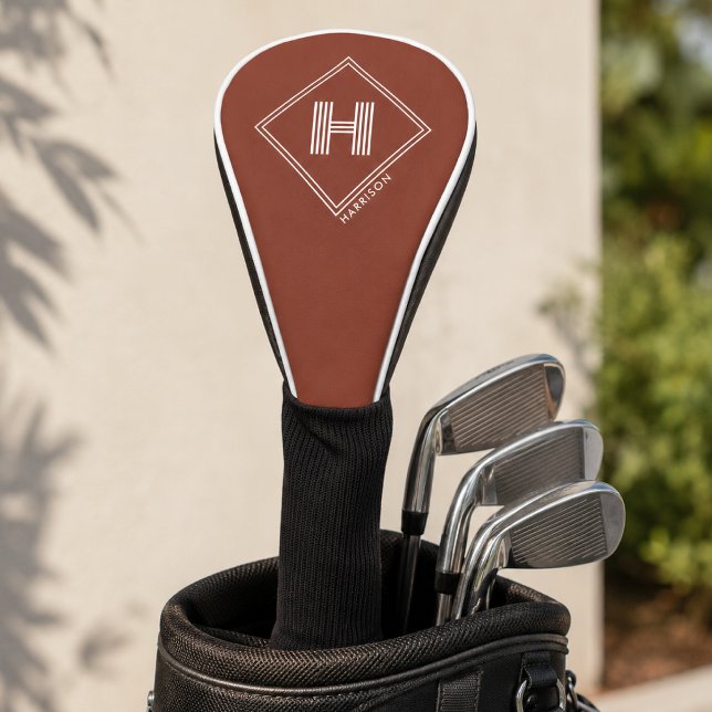 Golf Driver Cover | Modern Geometric Monogrammed (Creator Uploaded)