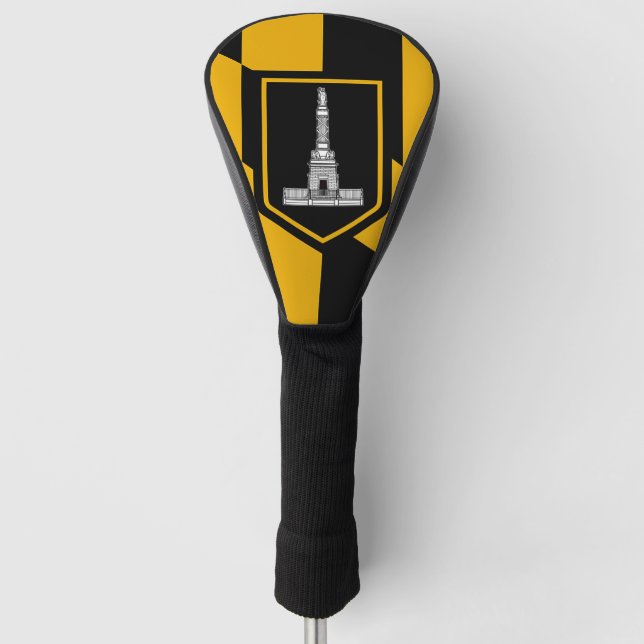 Golf Driver Cover with Flag of Baltimore, USA (Front)