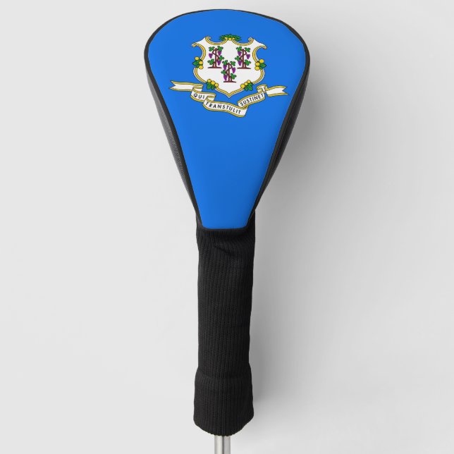 Golf Driver Cover with Flag of Connecticut, USA (Front)