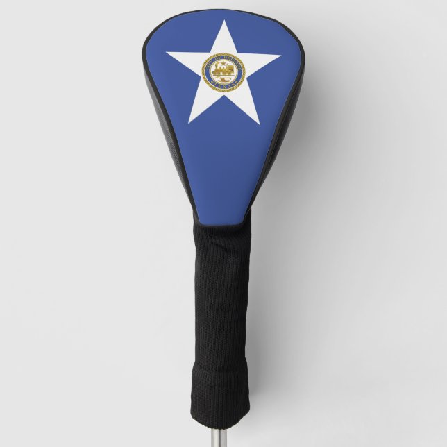Golf Driver Cover with Flag of Houston, USA (Front)