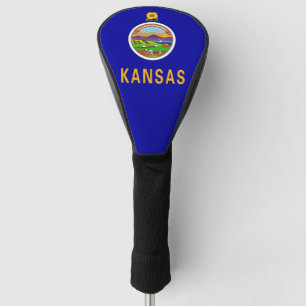 Golf Driver Cover with Flag of Kansas, USA