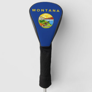 Golf Driver Cover with Flag of Montana, USA