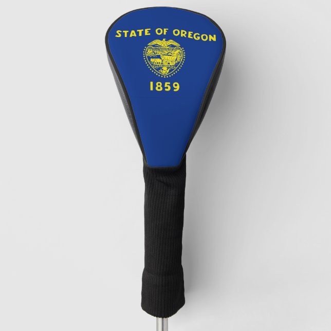 Golf Driver Cover with Flag of Oregon State, USA (Front)