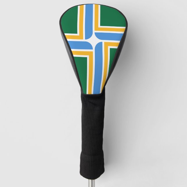 Golf Driver Cover with Flag of Portland, USA (Front)