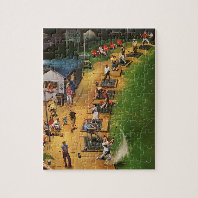 Golf Driving Range by John Falter Jigsaw Puzzle (Vertical)