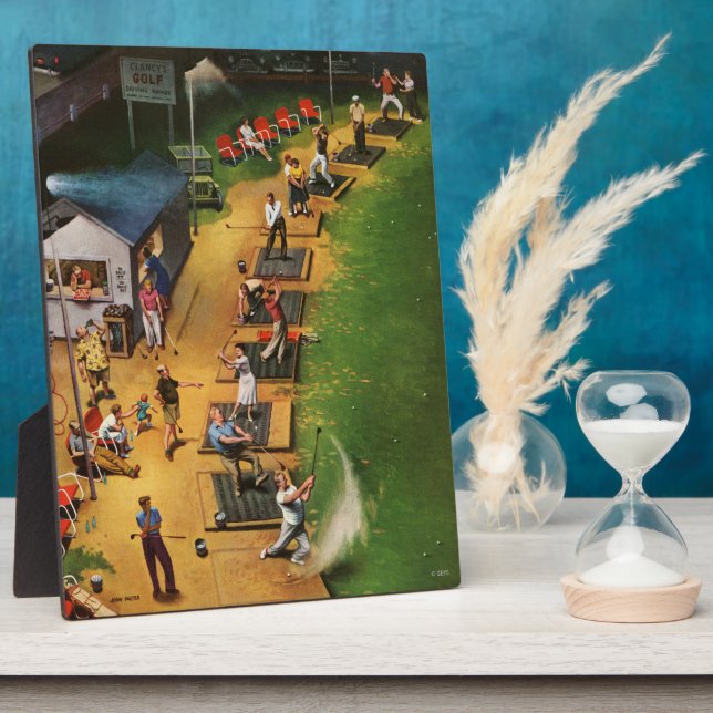 Golf Driving Range by John Falter Plaque (Side)