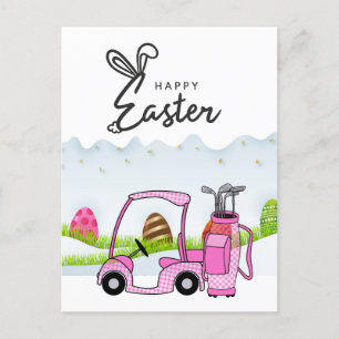 Golf Easter design for golfer   Holiday Postcard