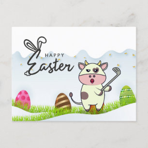 Golf Easter design for golfer    Holiday Postcard