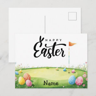 Golf Easter Holiday for golfer Postcard