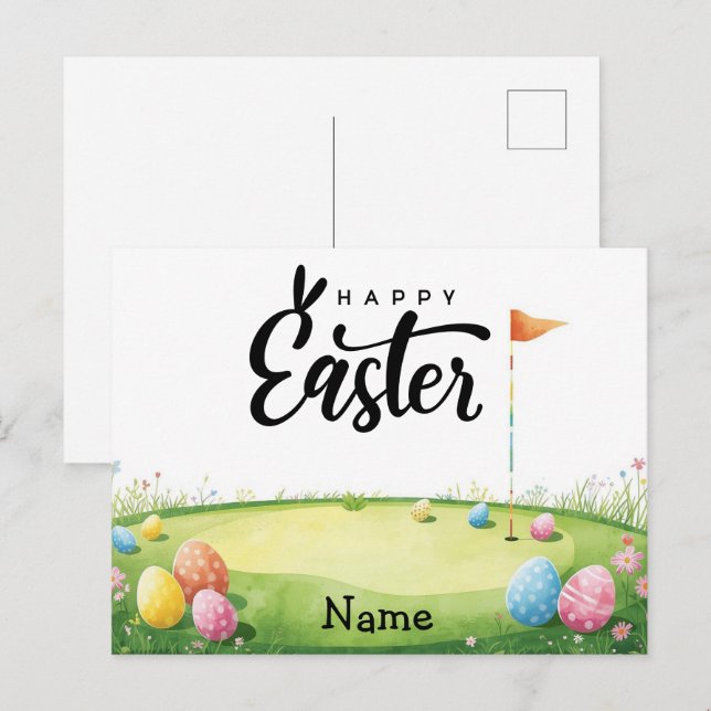 Golf  Easter Holiday for golfer  Postcard (Front/Back)