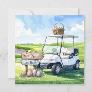 Golf Easter Holiday on golf course Card