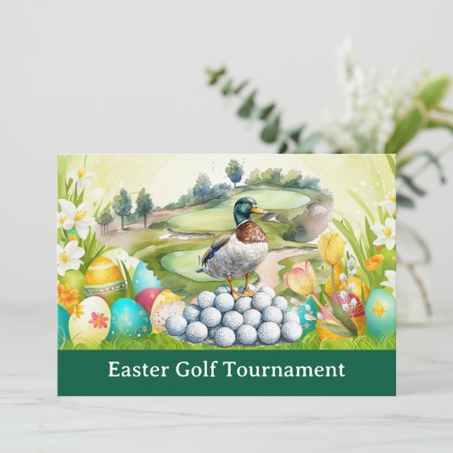 Golf Easter to golfer PARTY invitation  (Standing Front)