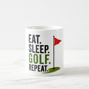 Golf Eat Sleep Golf Repeat Coffee Mug