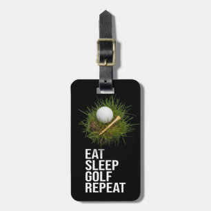 Golf Eat Sleep Golf Repeat Luggage Tag