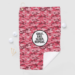 Golf, Eat, Sleep, Repeat Golf Towel