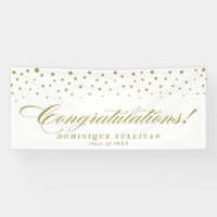 Golf Elegant Script Congratulations Confetti Dots