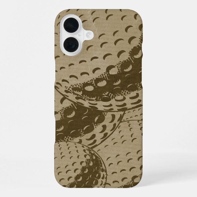 Golf Enthusiasts Rustic Golf Collage iPhone Case (Back)
