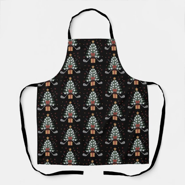 Golf Equipment Christmas Tree Christmas Golf Apron (Front)
