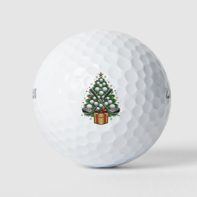 Golf Equipment Christmas Tree Christmas Golf Golf Balls (Front)