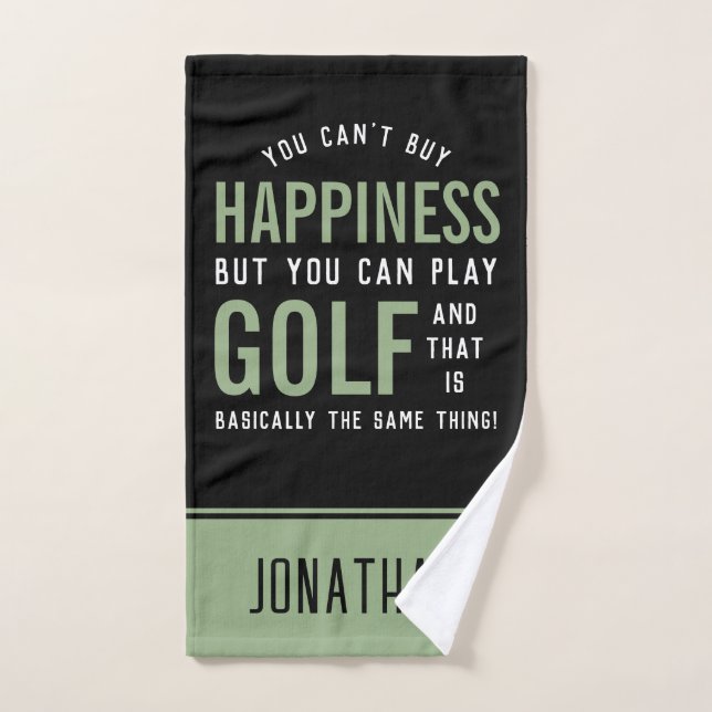 Golf est le bonheur Funny Golf Lover cadeaux (Serviette à main)