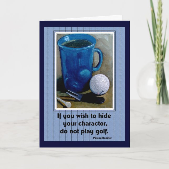 GOLF ET CARACTÈRE : Carte de fête des pères (Devant)
