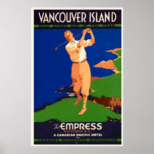 Golf Every Day of the Year Vancouver Island Canada Poster