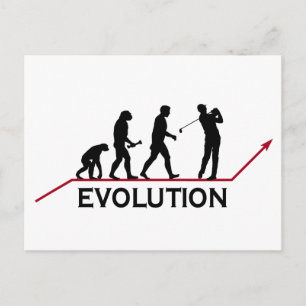 Golf Evolution Postcard
