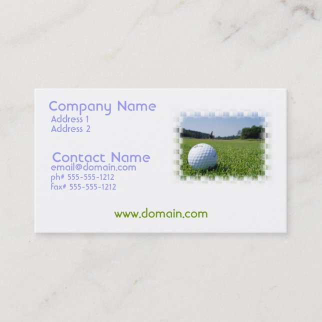 Golf Fairway Business Card (Front)