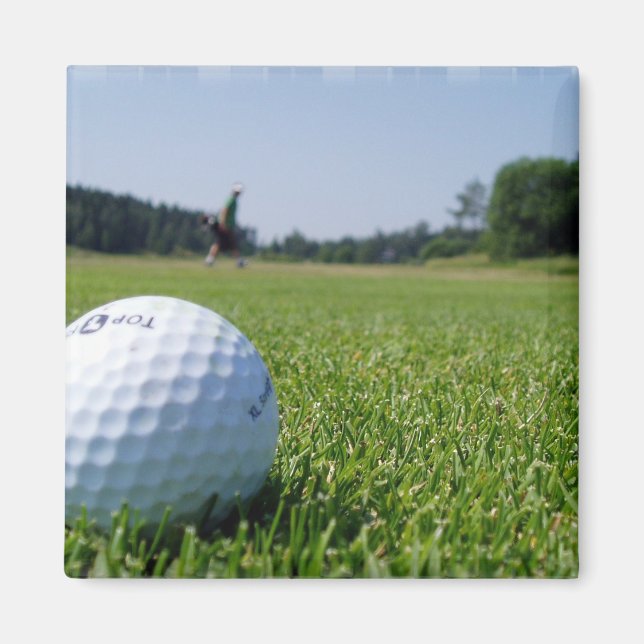 Golf Fairway Square Magnet (Front)