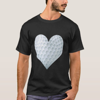 Golf fan or golfer love heart design T-Shirt