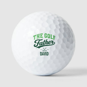 Golf Father Green Vintage Name Design Balls