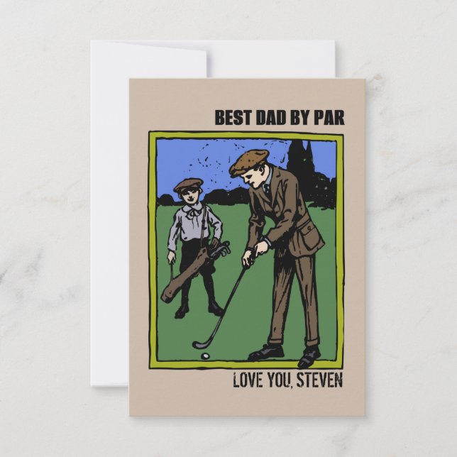 Golf fathers day cards Golfer Sports (Front)