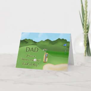 Golf Father's Day for Dad - Hole in One Card