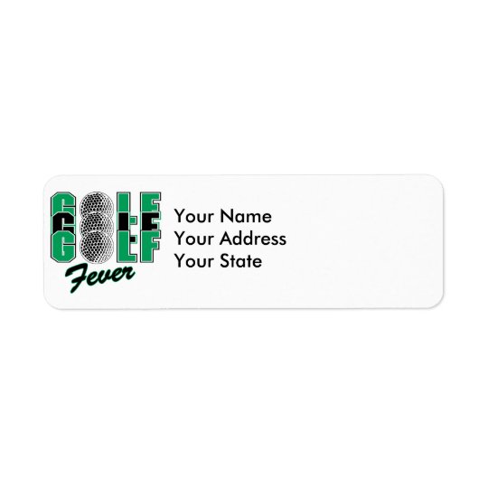 golf fever return address label