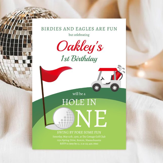 Golf First Birthday Invitation (Creator Uploaded)