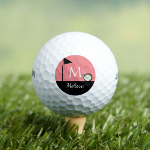 Golf Flag and Ball Monogram Initial 
