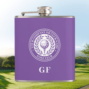 Golf Flask Custom Name Monogrammed Purple