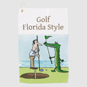 Golf Florida Style with Alligator Caddie Towel