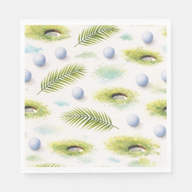 Golf Florida Themed Napkins (Front)