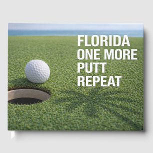 Golf Florida themed with ball on green  Guest Book