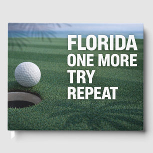 Golf Florida themed with ball on green  Guest Book