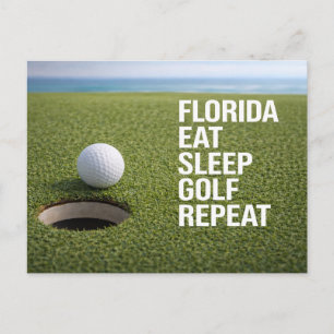 Golf Florida themed with ball on green Postcard