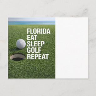 Golf Florida themed with ball on green Postcard