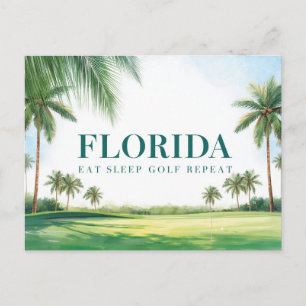 Golf Florida themed with ball on green Postcard