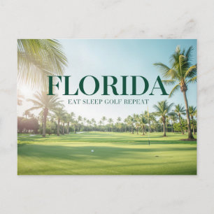Golf Florida themed with ball on green  Postcard