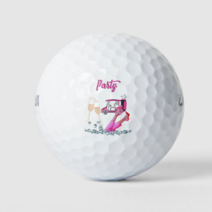 Golf for woman golfer pink theme Party  Golf Balls