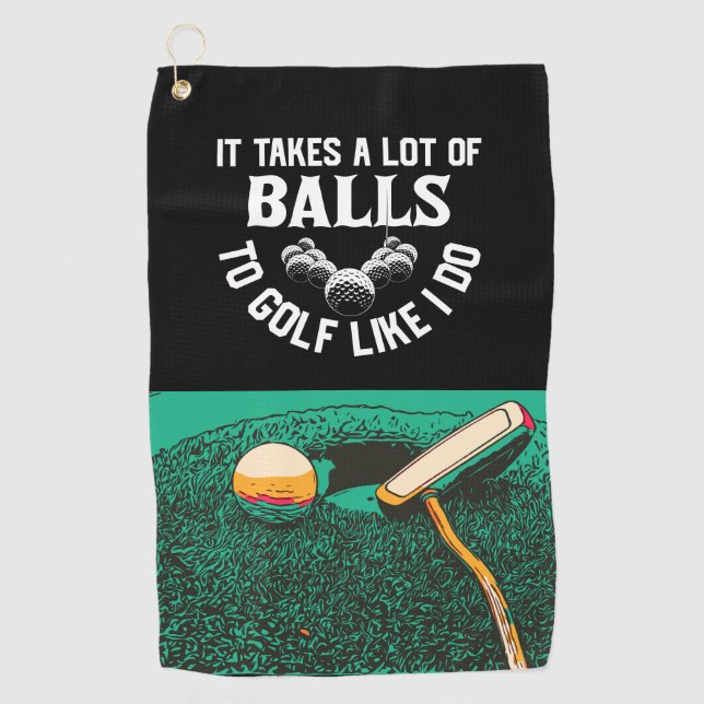 Golf Funny Golf saying For Golfer  Golf Towel (Front)