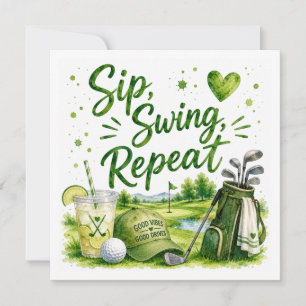 Golf Funny Quotes for golfer on the course Invitation