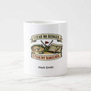 Golf funny saying about scorecard large coffee mug