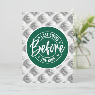 Golf Funny Saying for Bachelor Golfer Invitation